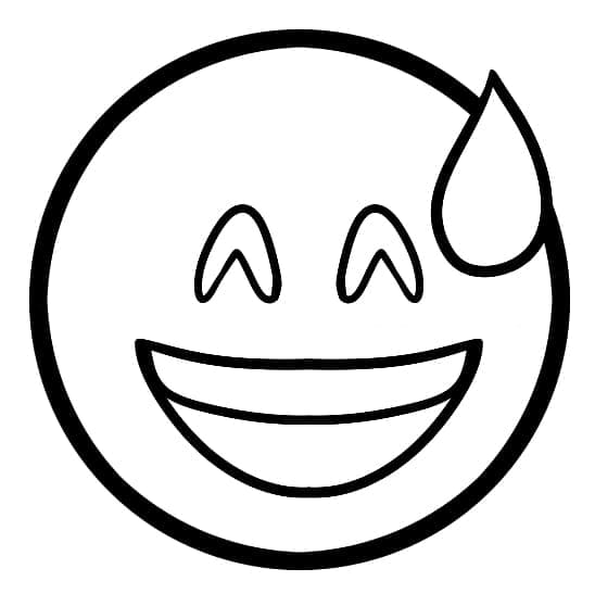 Målarbild Generad Emoji