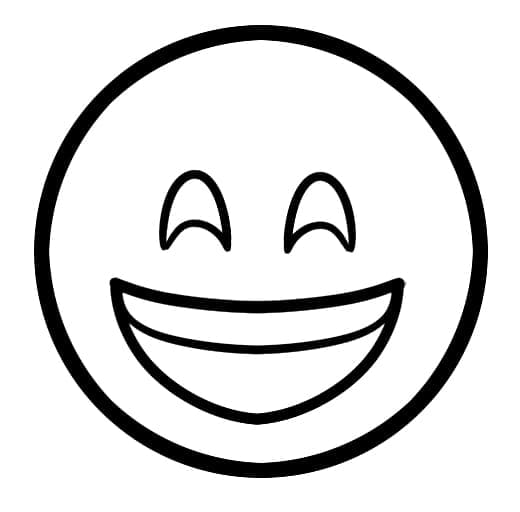 Målarbild Glad Emoji