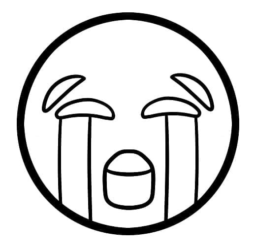 Målarbild Gråtande Emoji