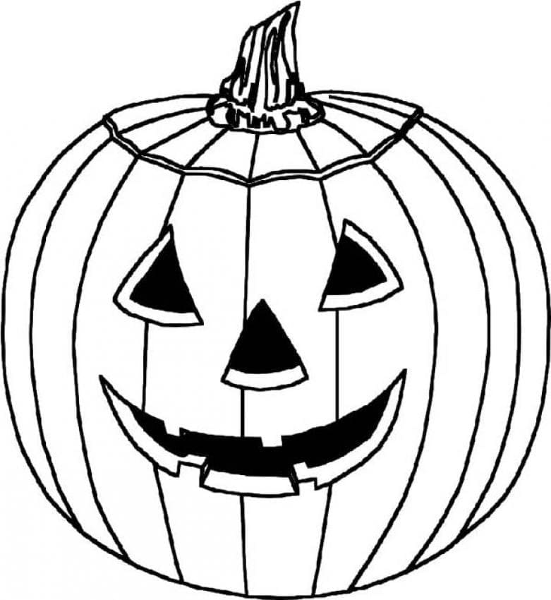 Målarbild Halloween Pumpa Gratis för Barn