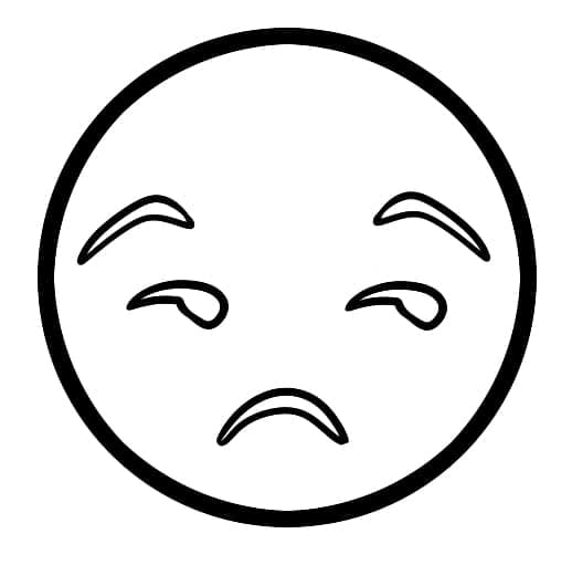 Målarbild Irriterad Emoji