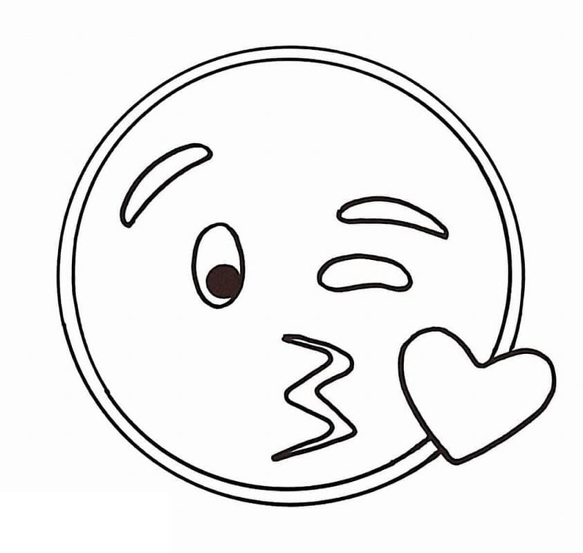 Målarbild Kyss Emoji