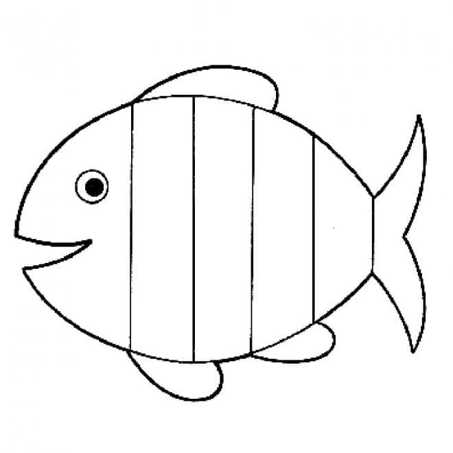 Målarbild Leende Fisk