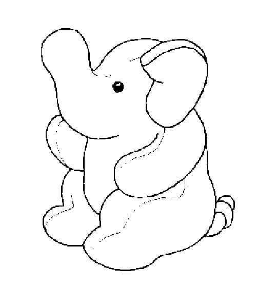 Målarbild Liten Elefant