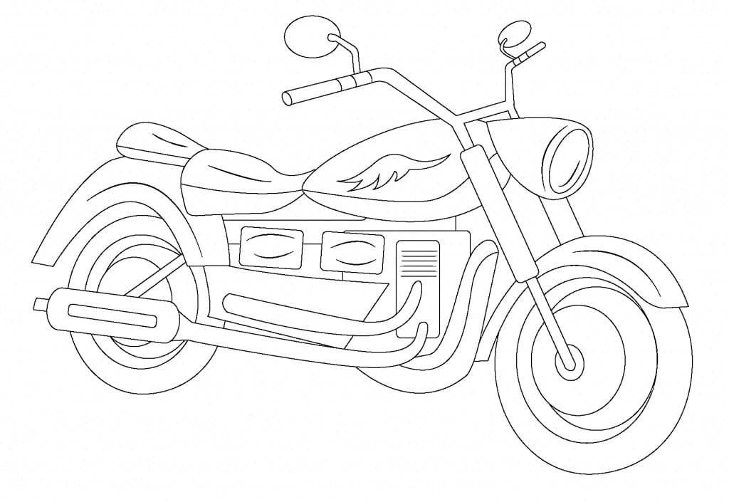 Målarbild Motorcykel 4