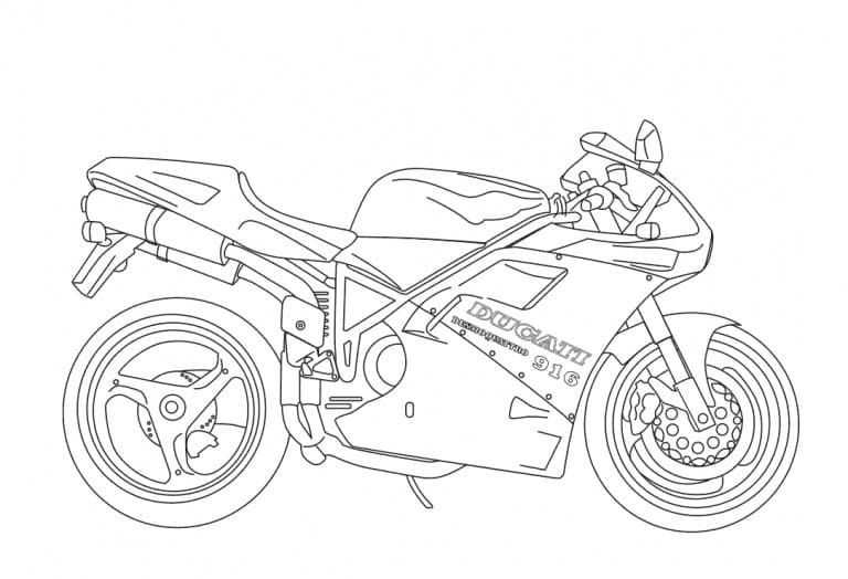 Målarbild Motorcykel 5