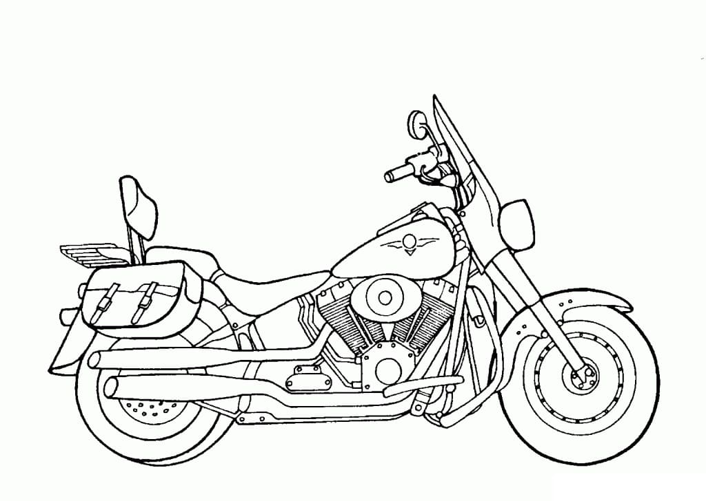 Målarbild Motorcykel