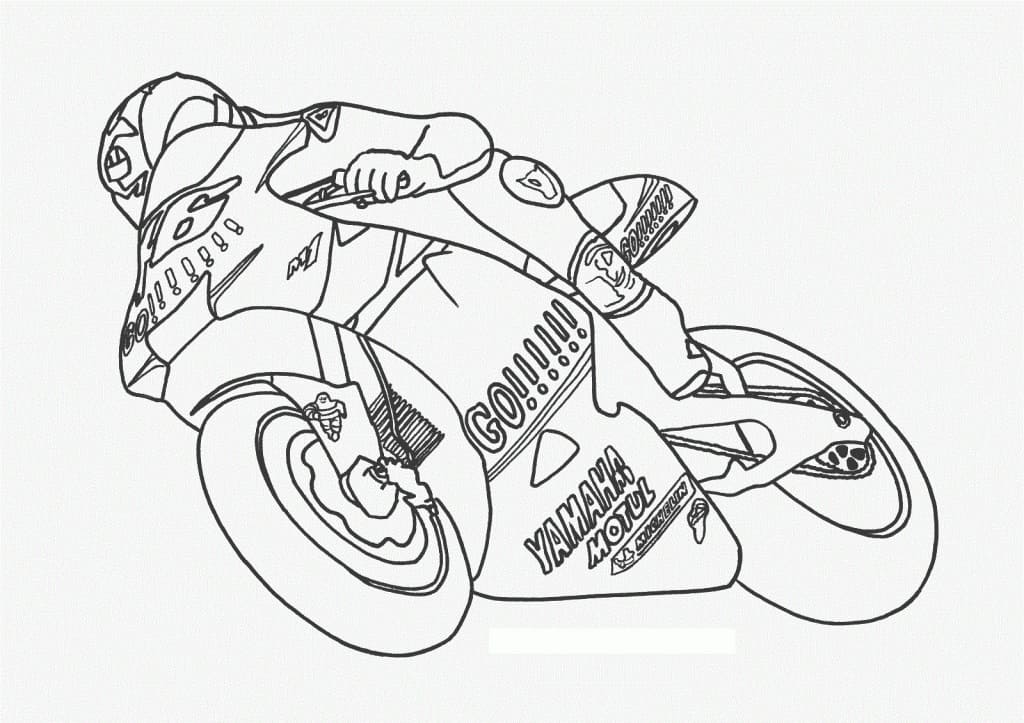 Målarbild Motorcykeltävling