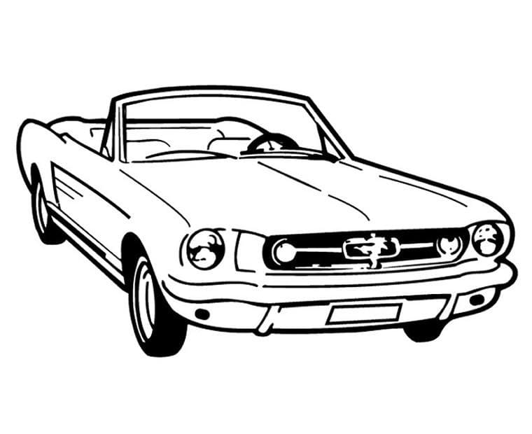 Målarbild Mustang Bil