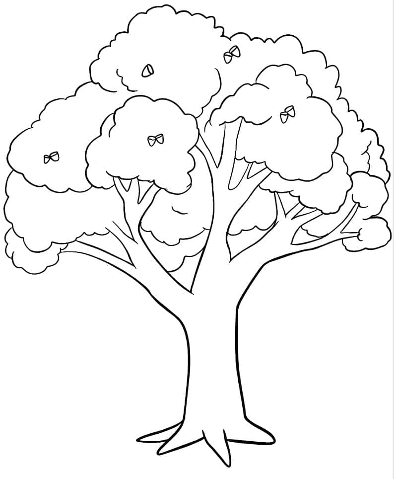 Målarbild Mycket Enkelt Träd