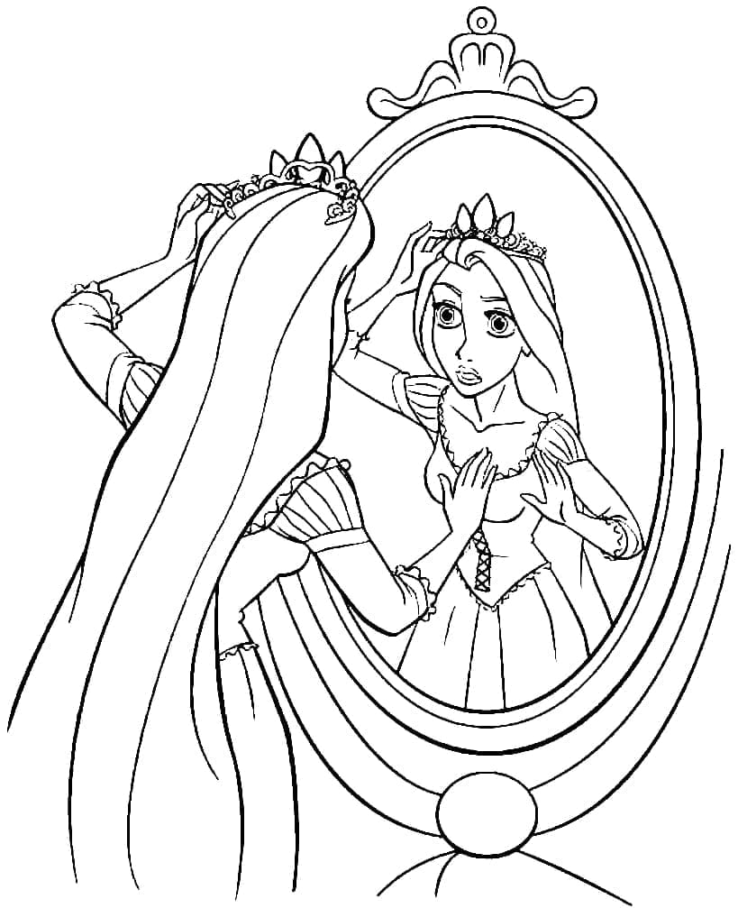 Målarbild Rapunzel Disney Prinsessa