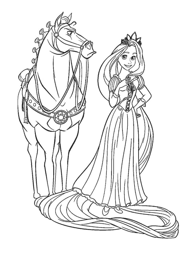 Målarbild Rapunzel Disneyprinsessor