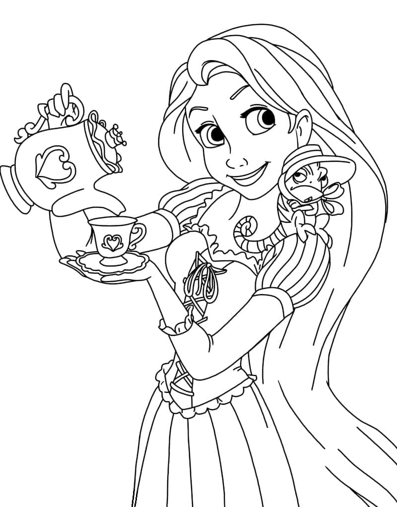 Målarbild Rapunzel för Flickor