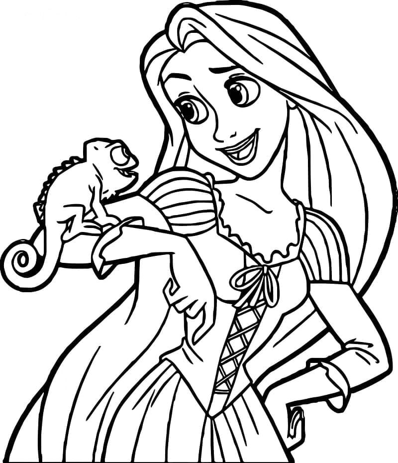 Målarbild Rapunzel Prinsessa Gratis