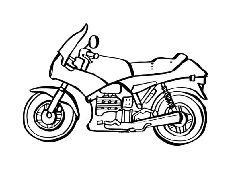 Målarbild Rolig Motorcykel