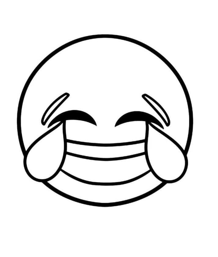 Målarbild Skrattande Emoji