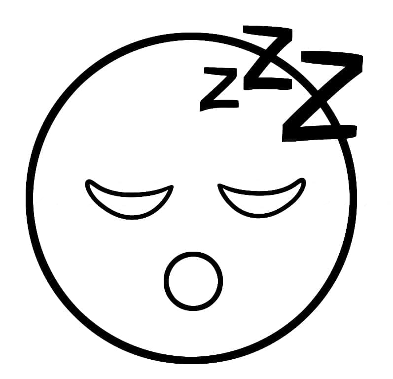 Målarbild Sömn-emoji