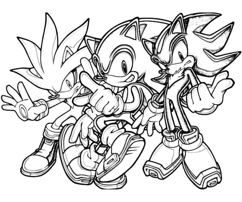 Målarbild Sonic med Sina Vänner