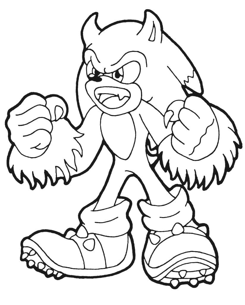 Målarbild Sonic the Werehog
