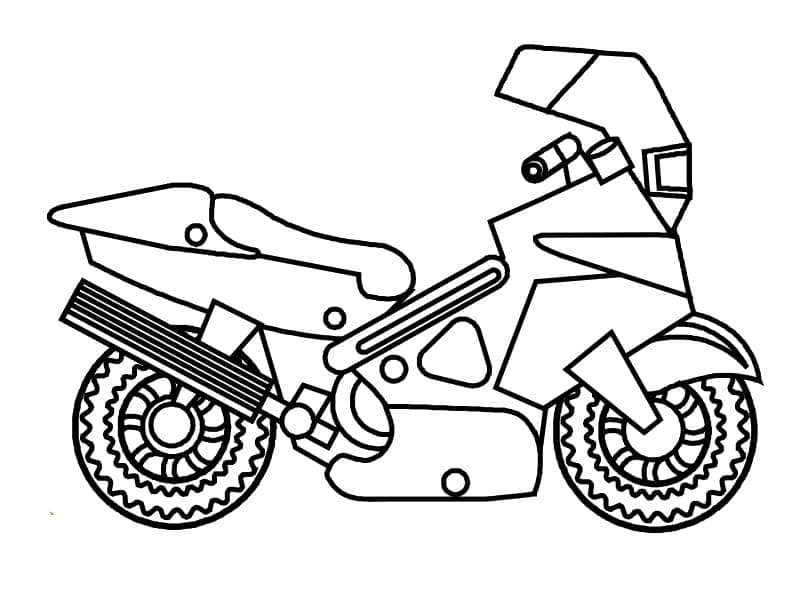 Målarbild Söt Motorcykel för Barn
