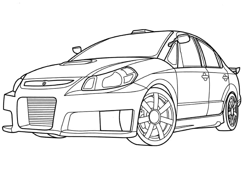 Målarbild Suzuki Racerbil