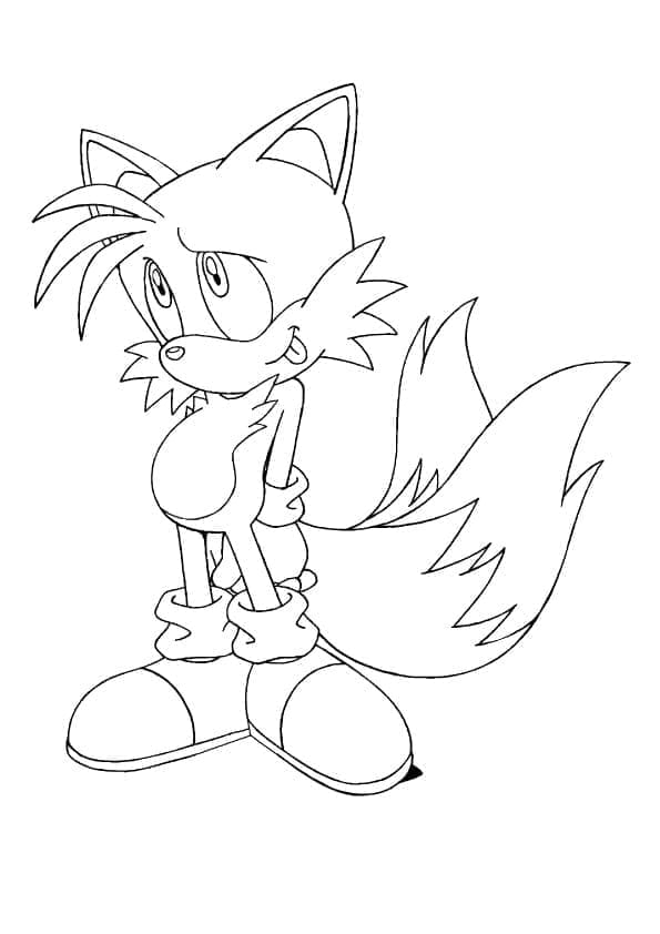 Målarbild Tails från Sonic