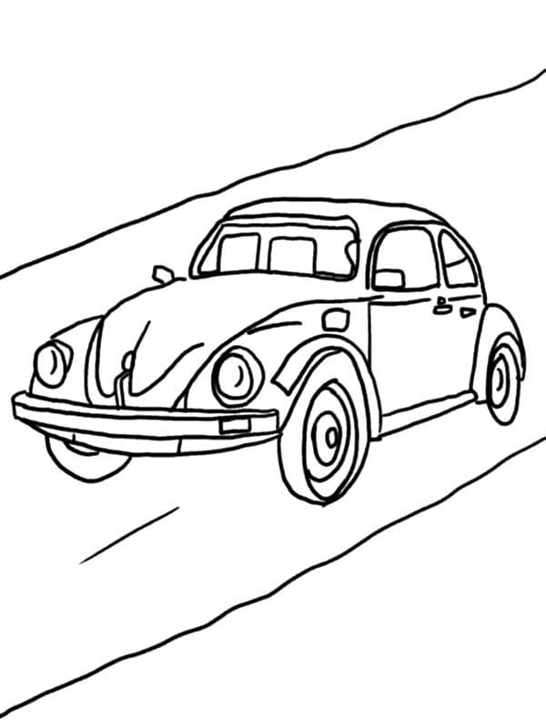 Målarbild Volkswagen Beetle