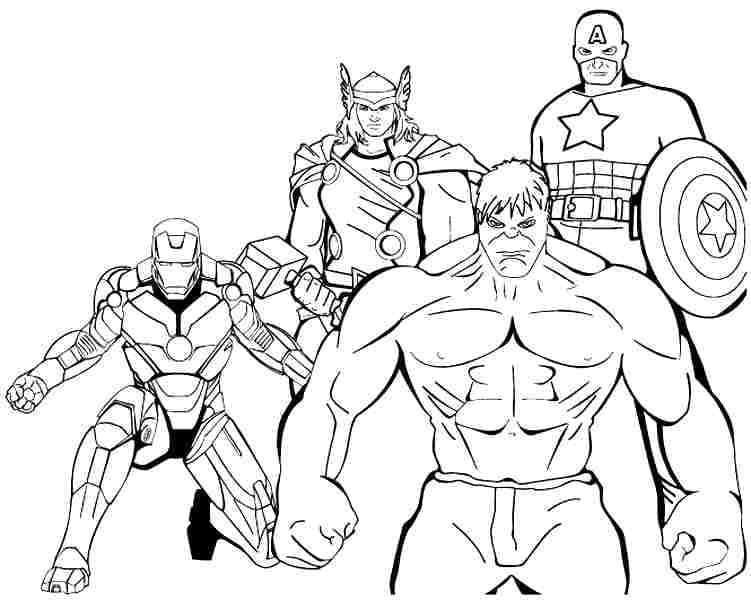Målarbild Avengers Superhjältar Gratis