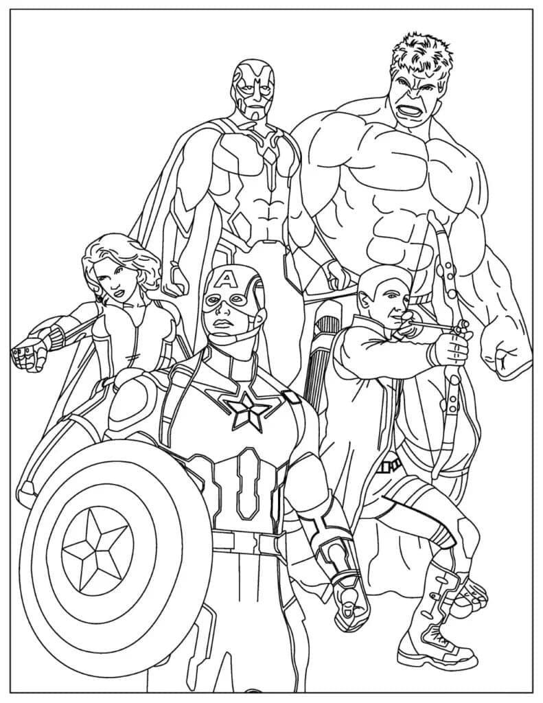 Målarbild Avengers Superhjältar