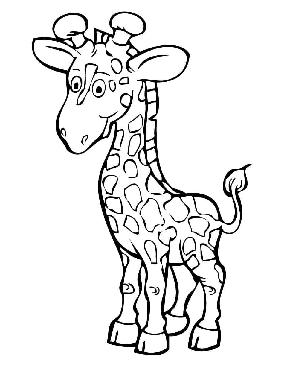 Målarbild Baby Giraff