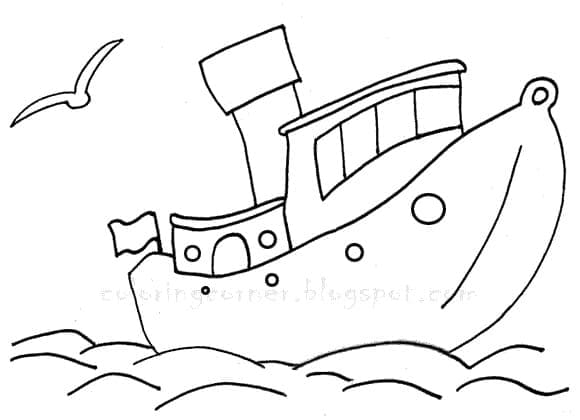 Målarbild Båt för Barn