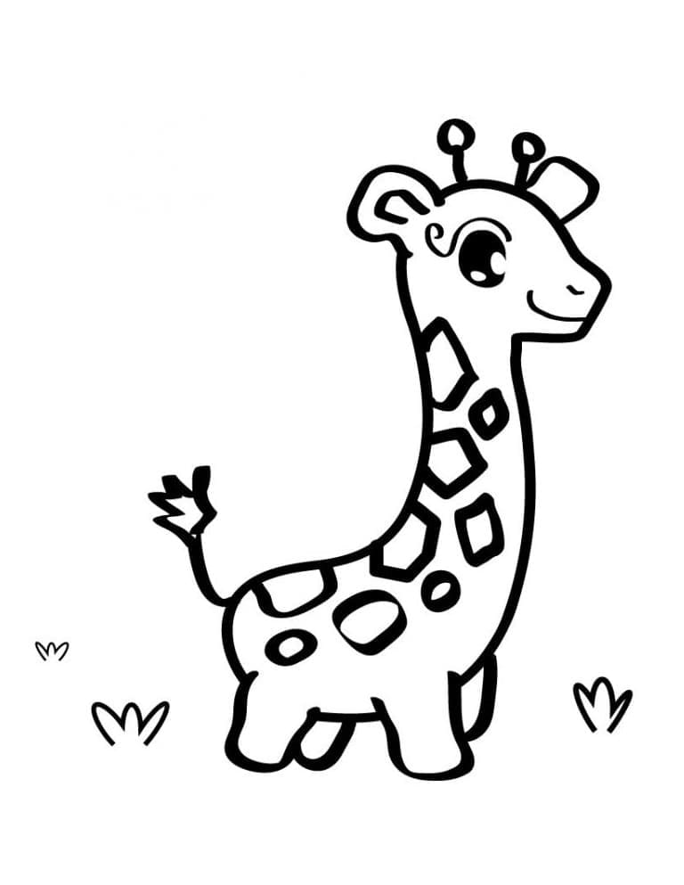 Målarbild Bedårande Giraff