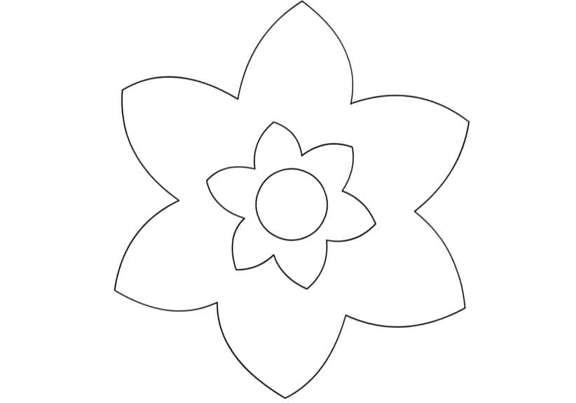 Målarbild Blomma för Förskolebarn