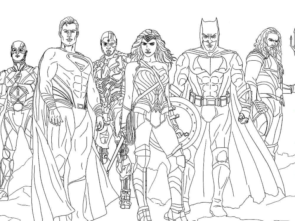 Målarbild DC Justice League