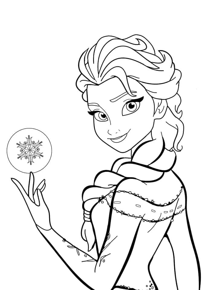 Målarbild Drottning Elsa i Disney Frost