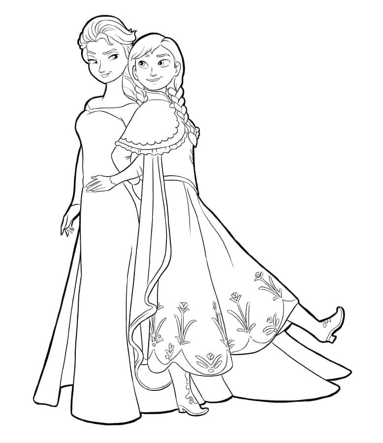 Målarbild Elsa med Anna