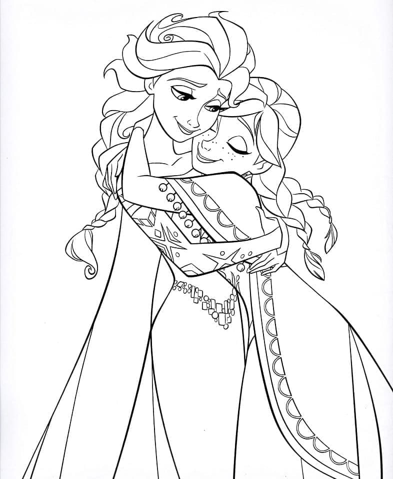 Målarbild Elsa och Anna