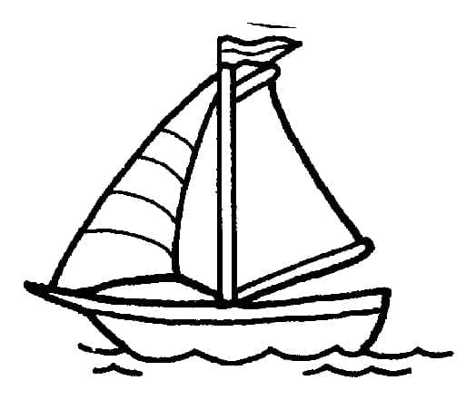 Målarbild En Båt