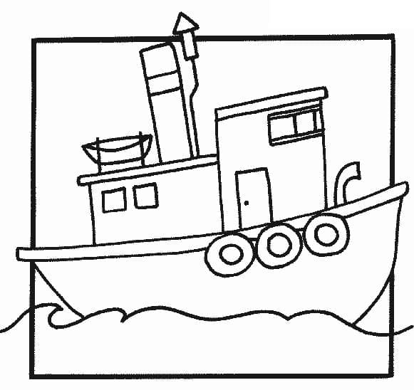 Målarbild En Fin Båt
