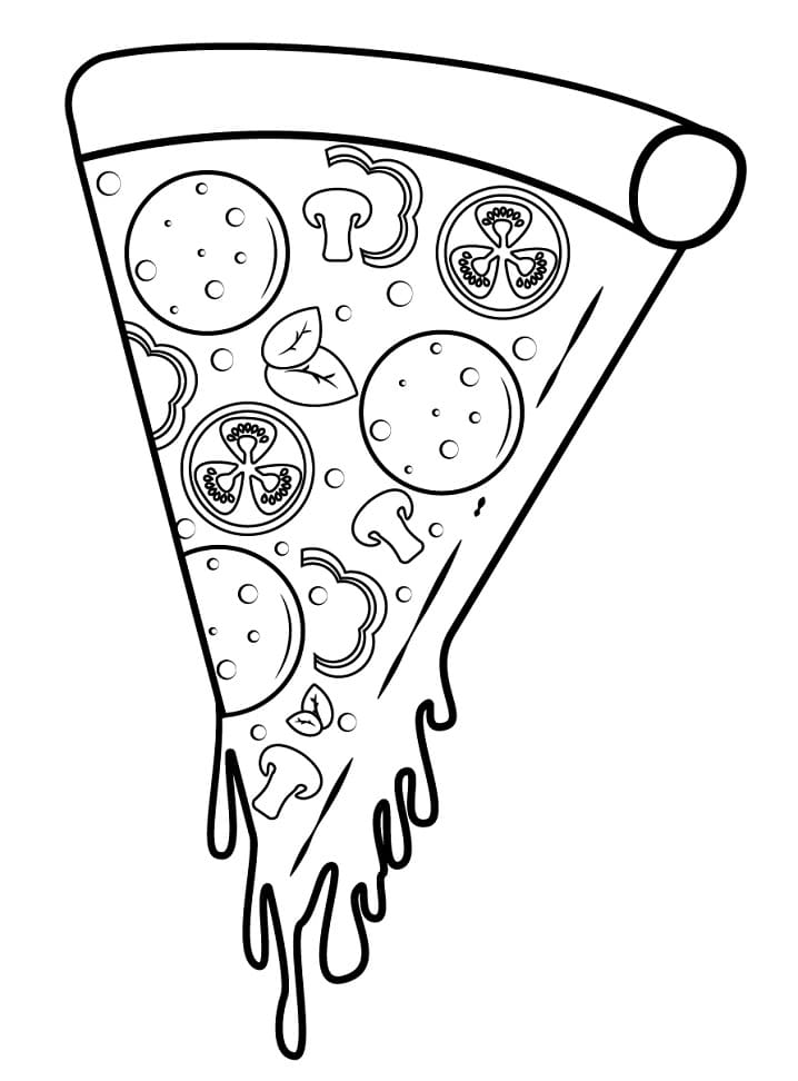 Målarbild En Pizzaskiva