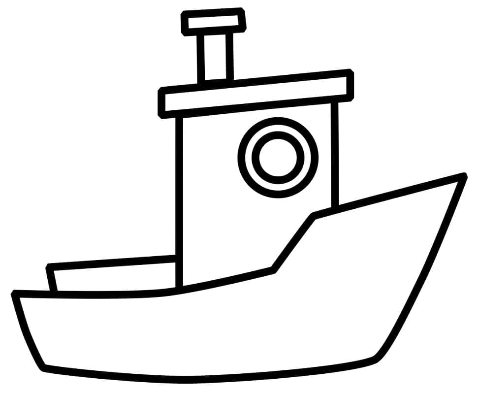 Målarbild Enkel Båt