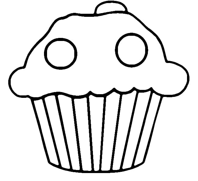 Målarbild Enkel Muffins