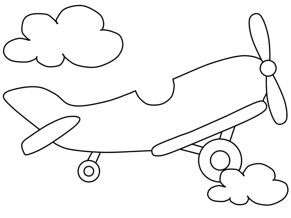Målarbild Enkelt Flygplan