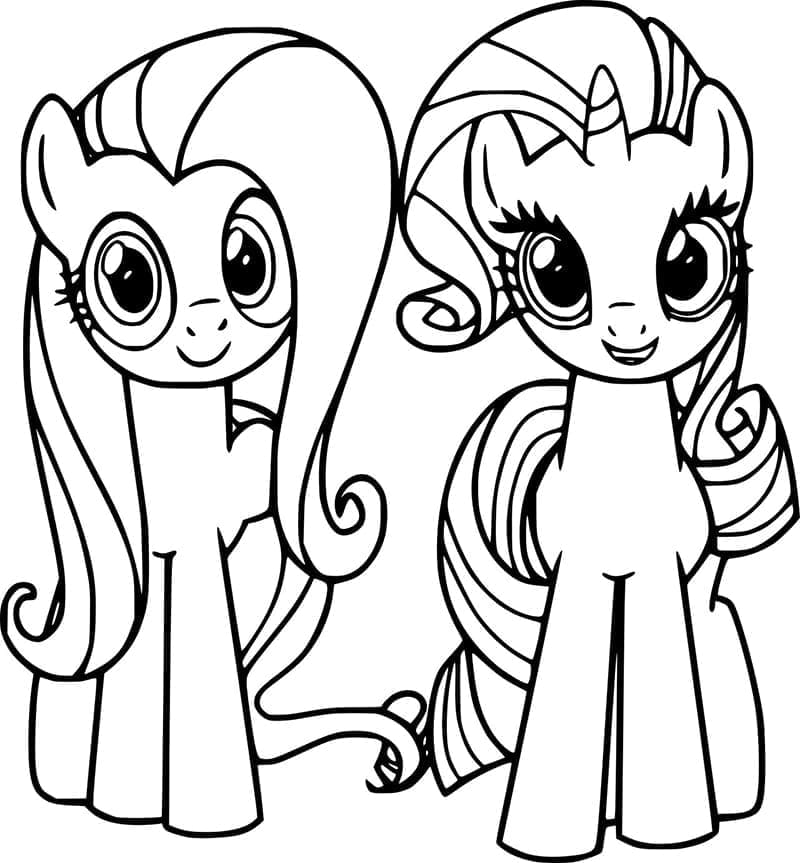 Fluttershy Och Rarity My Little Pony 