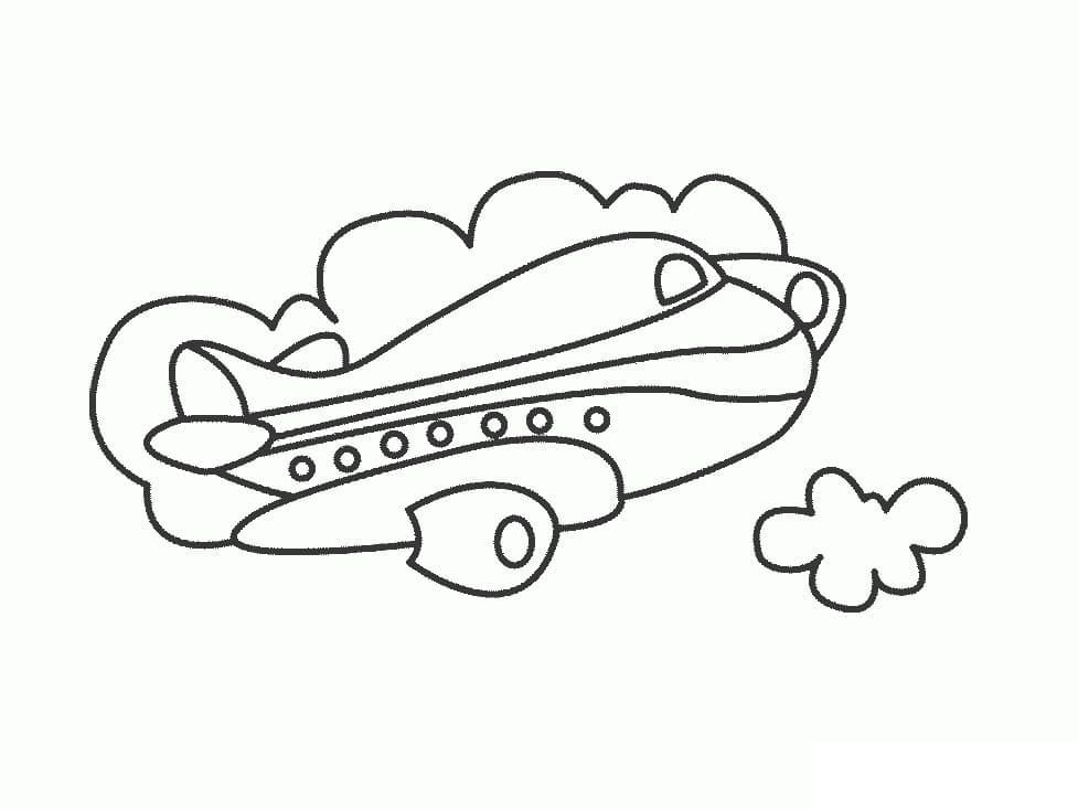 Målarbild Flygplan Gratis för Barn