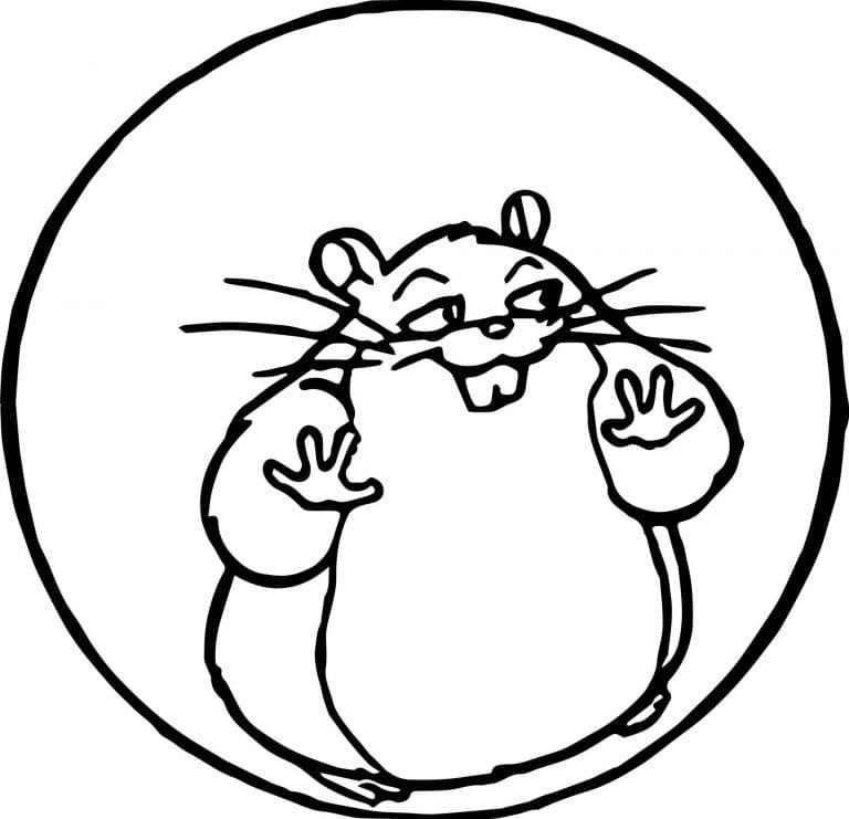 Målarbild Hamster i Tecknad Film