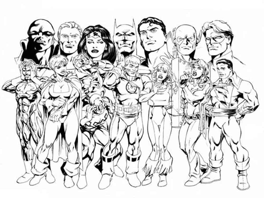 Målarbild Justice League Superhjältar