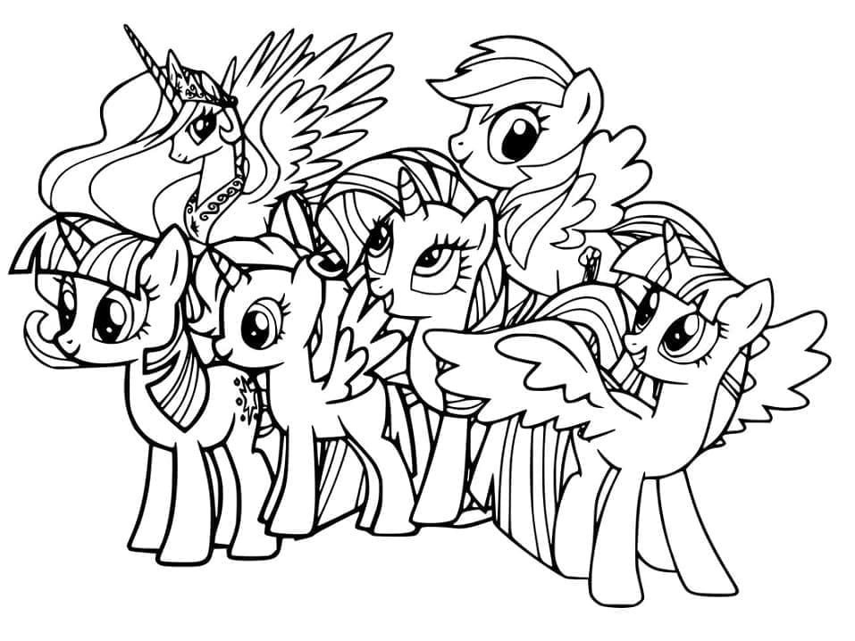 Målarbild Karaktärer från My Little Pony