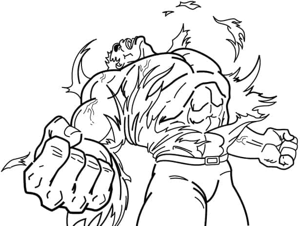Målarbild Kraftfull Hulken