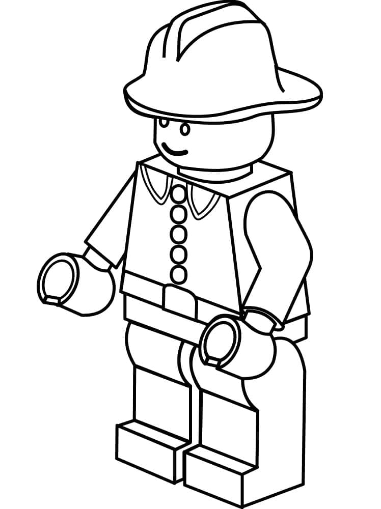 Målarbild Lego Brandman